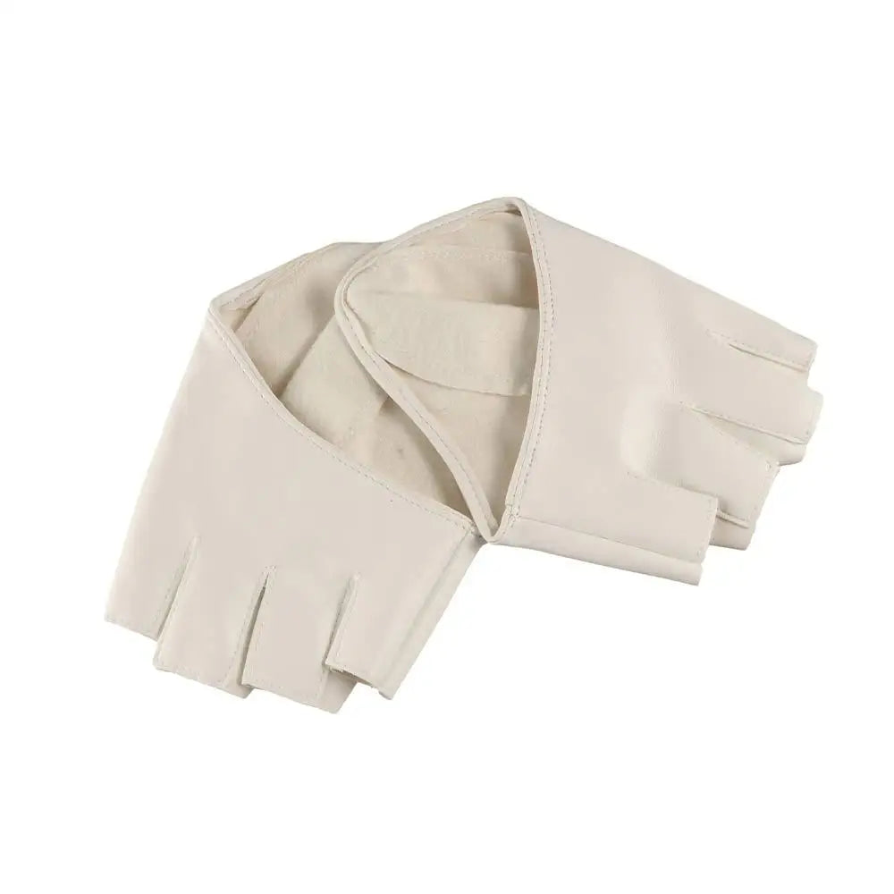 PU Leather Fingerless Gloves for Women Pole Dance