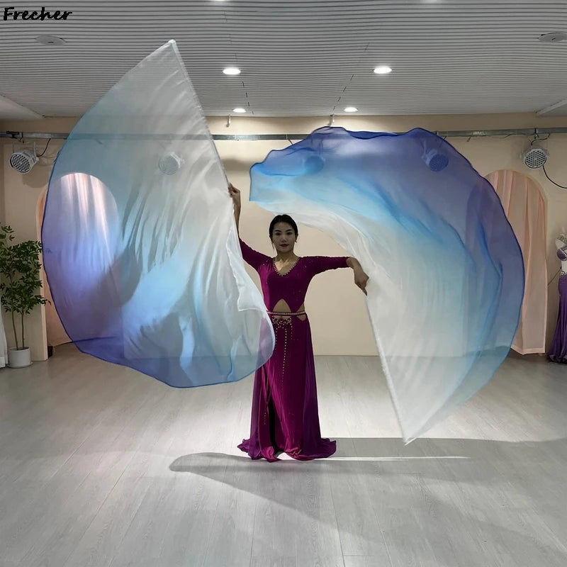 Modern Dance Flag Props Colorful Wings Scarf for Women
