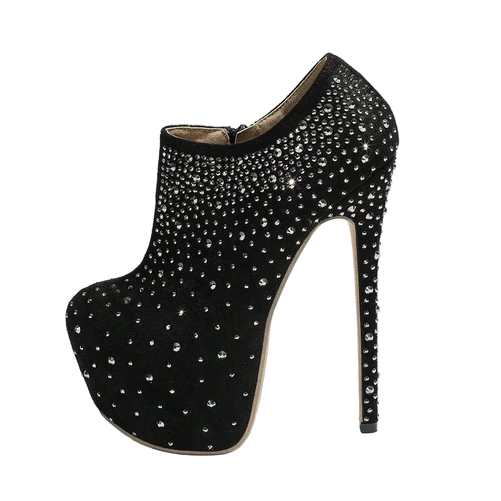 Sexy Stiletto Platform Pumps Women Rhinestone Heels