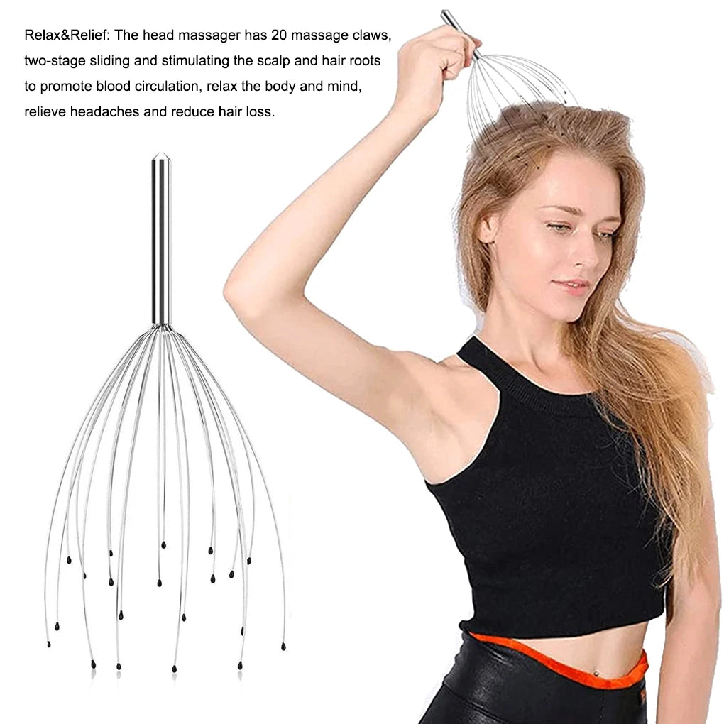 Scalp Head Massager Claw Tool Relaxing Spa Massage Tool