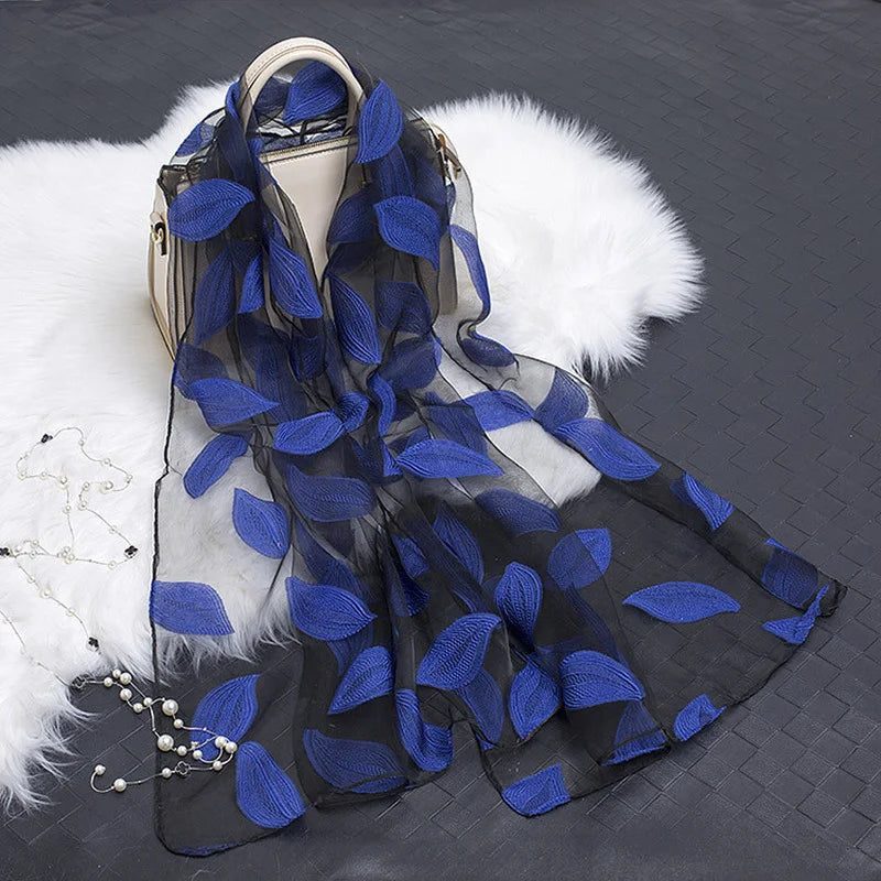 Elegant Silk Scarf Women Long Shawl Wrap Hijab
