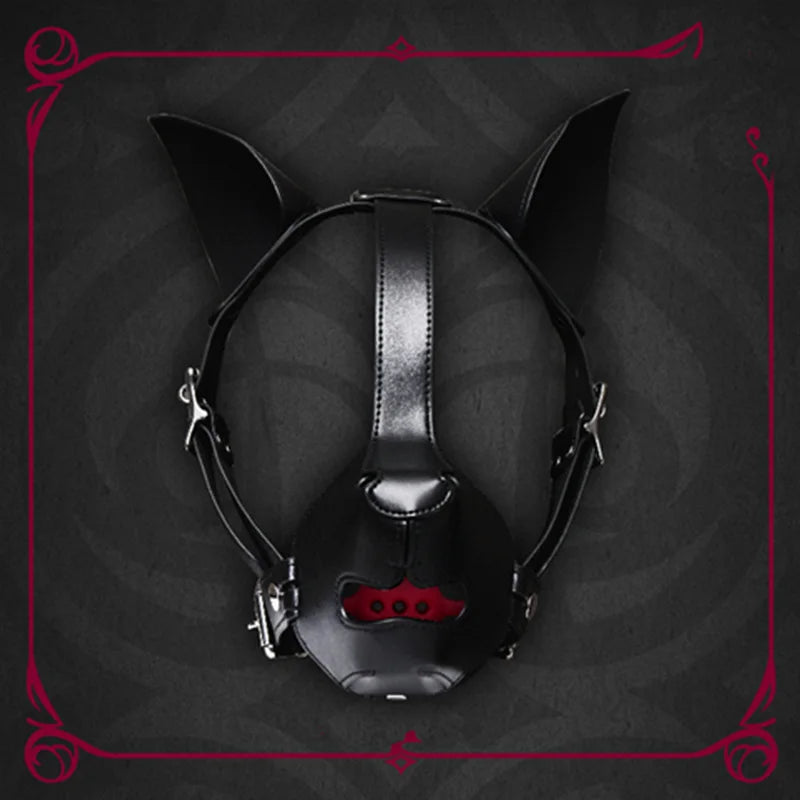 BDSM Puppy Play K9 Bondage Kit – Dog Hood & Mouth Mask