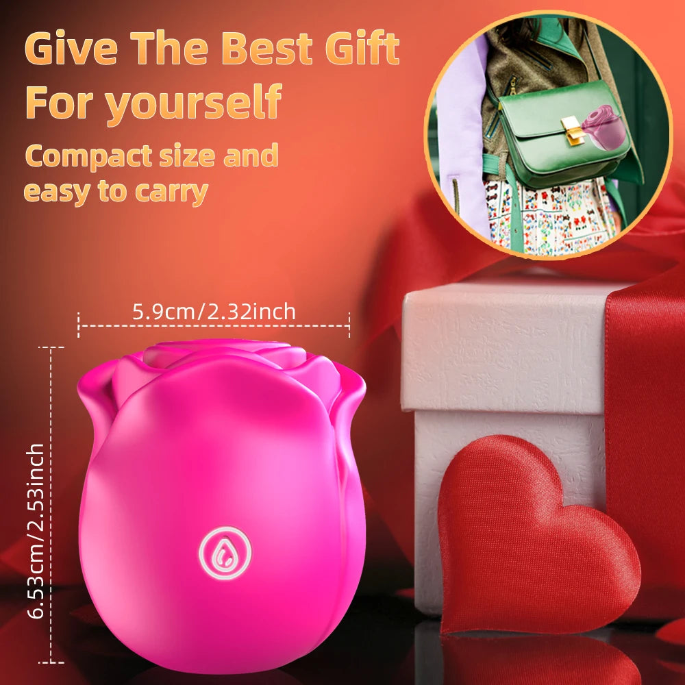 Rose-Shaped Clitoral Sucking Vibrator for Women