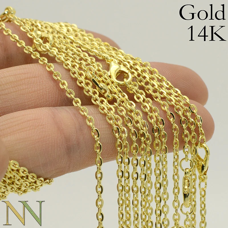 100PCS Silver Plated Necklace Chains 18-30 Inch Women