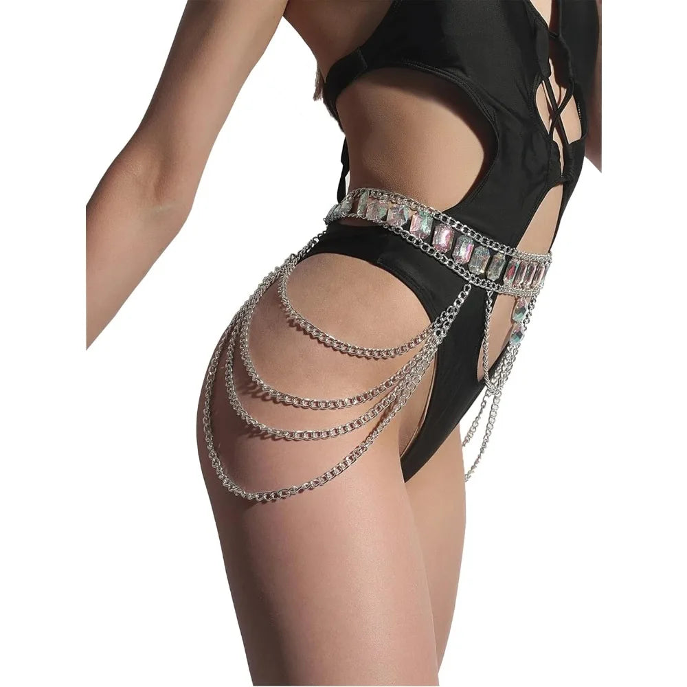 Women’s Gemstone Belly Chain Waist Body Chain Accessories