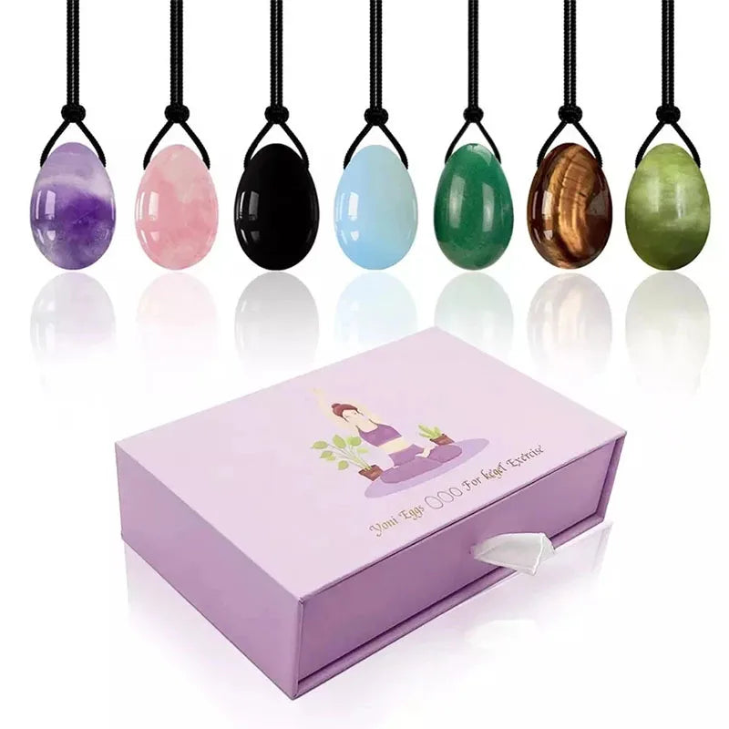 Rose Quartz & Jade Yoni Egg Set Kegel Pelvic Floor Trainer