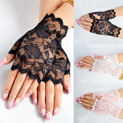 Sexy Bridal Lace Fingerless Gloves Women Party Dressy