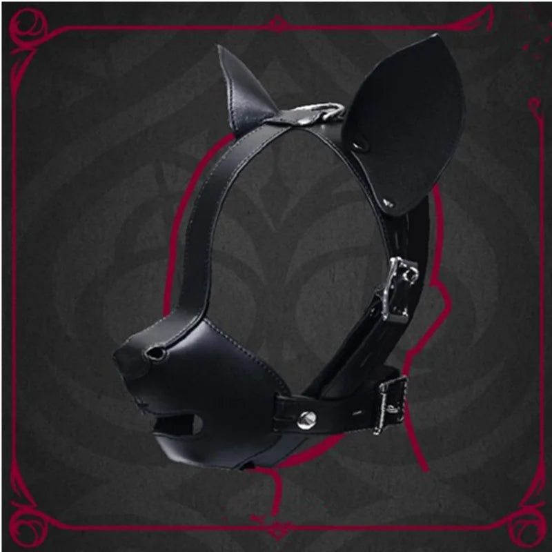 BDSM Puppy Play K9 Bondage Kit – Dog Hood & Mouth Mask