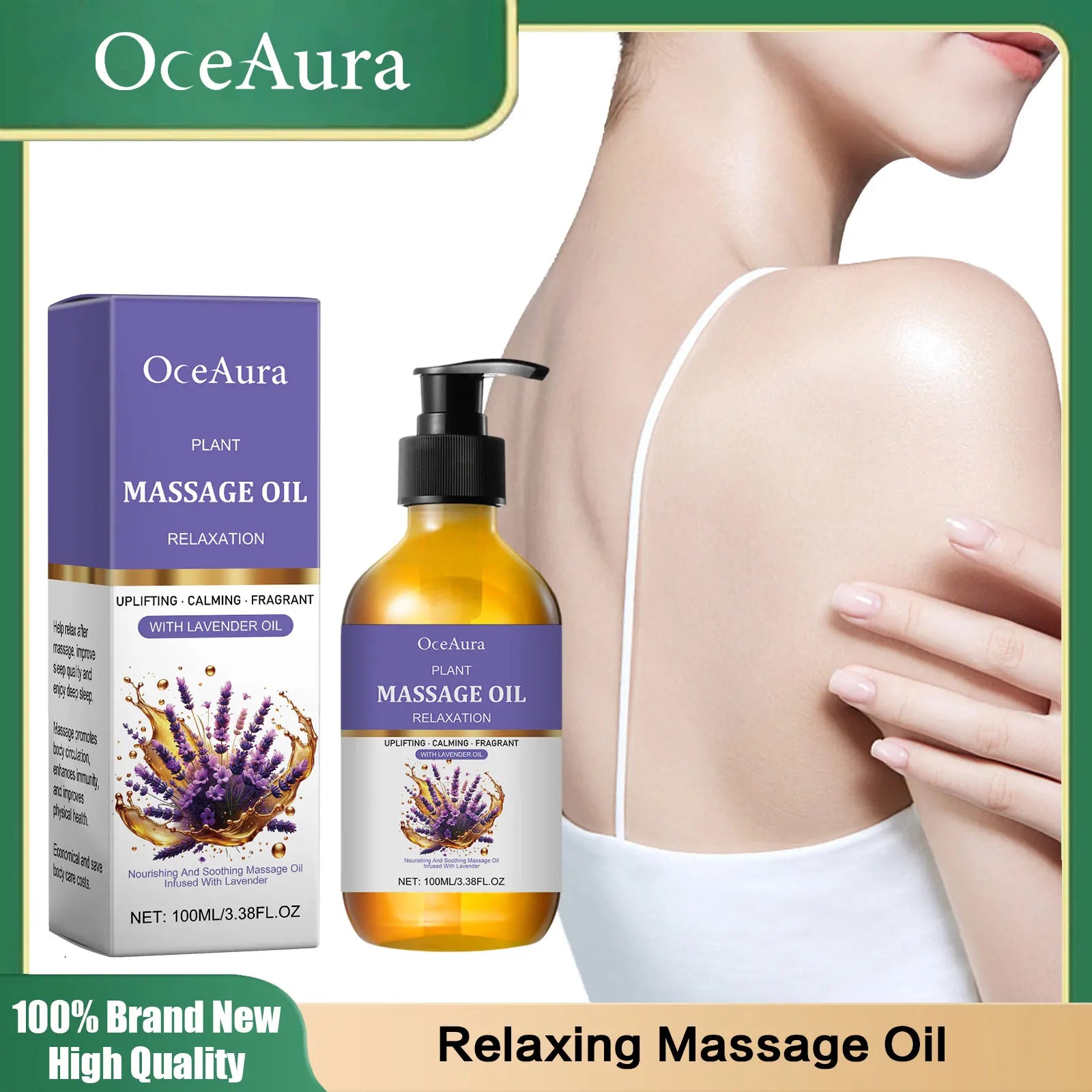 Lavender Relaxing Massage Oil Stress Relief & Skin Care