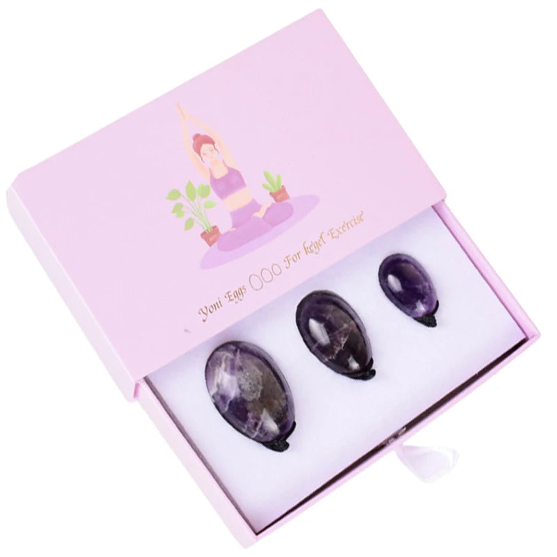 Rose Quartz & Jade Yoni Egg Set Kegel Pelvic Floor Trainer