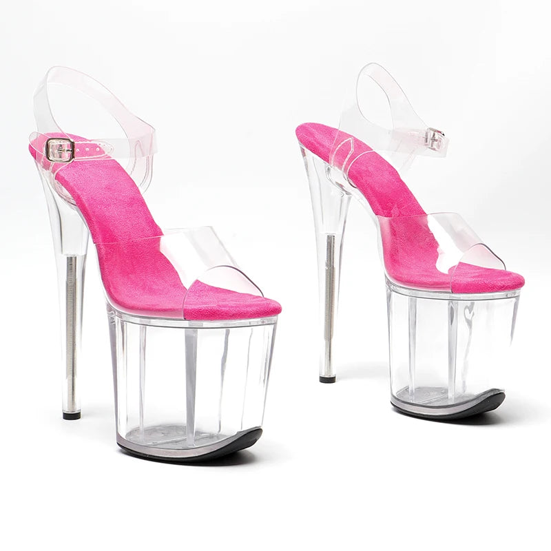 20CM/8Inch Clear PVC Platform Sandals – Pole Dancing High Heels