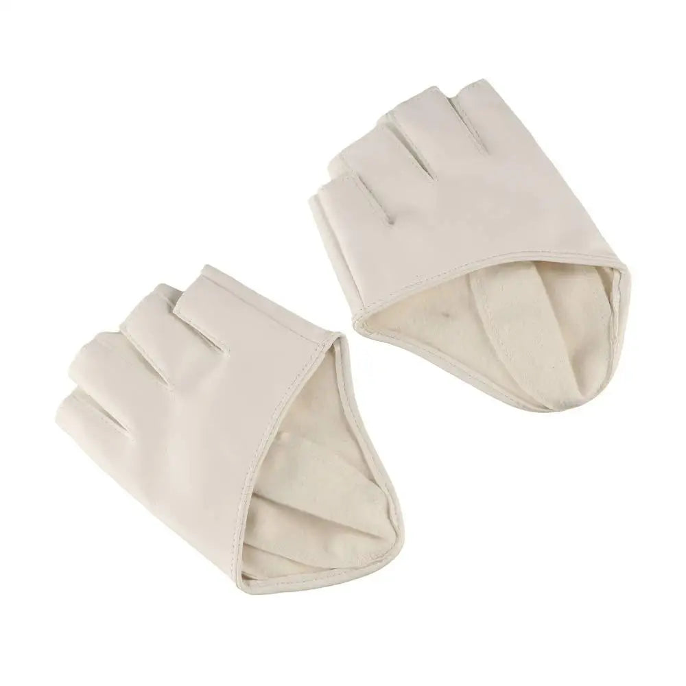 PU Leather Fingerless Gloves for Women Pole Dance