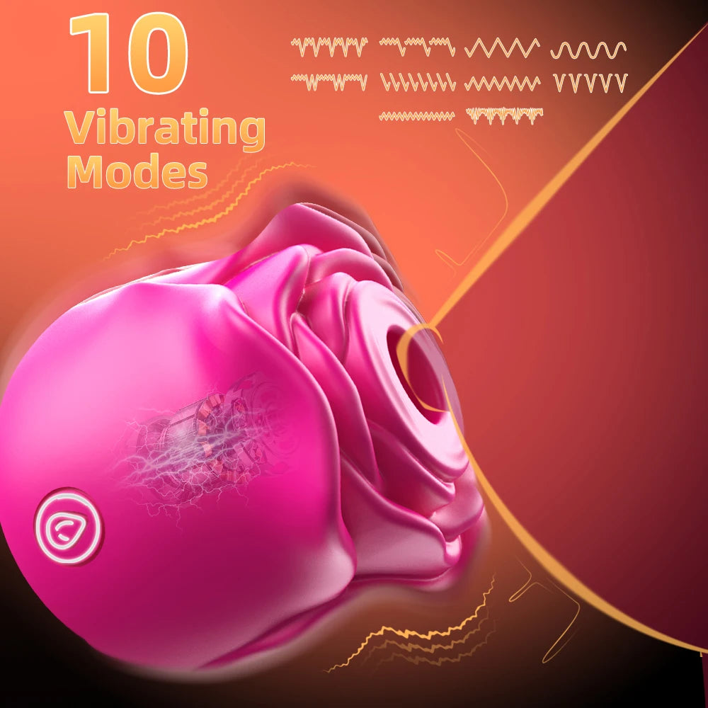 Rose-Shaped Clitoral Sucking Vibrator for Women